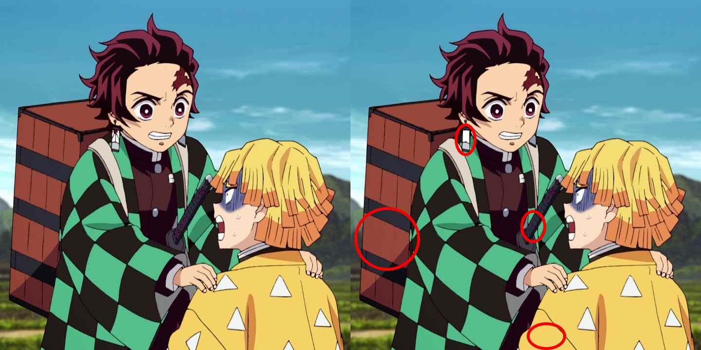 demon slayer spot the difference solution