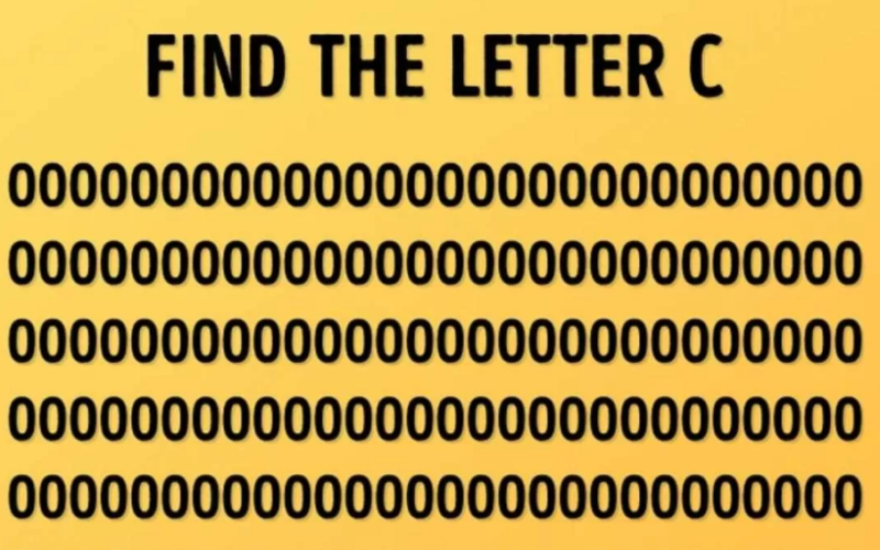 «لأصحاب العيون الصقر».. هل يمكنك اكتشاف حرف الـ C المخفي خلال 9 ثوانٍ؟