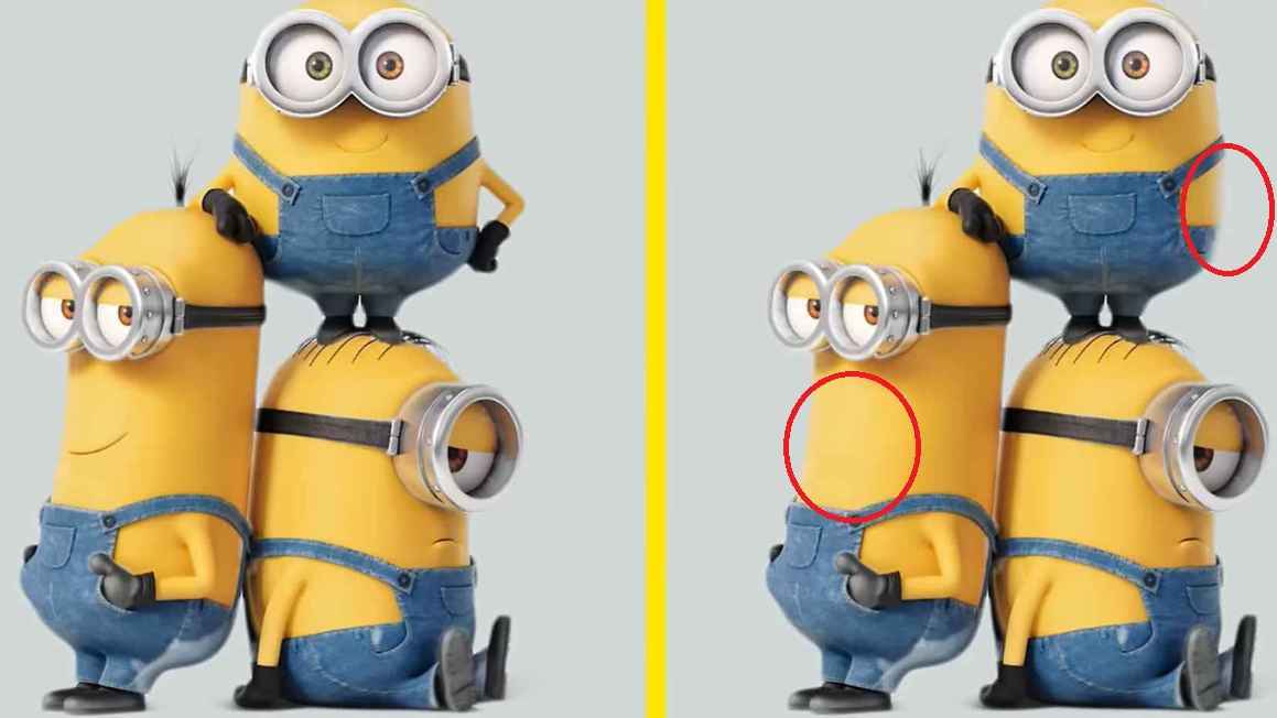 spot 2 differences minions solved